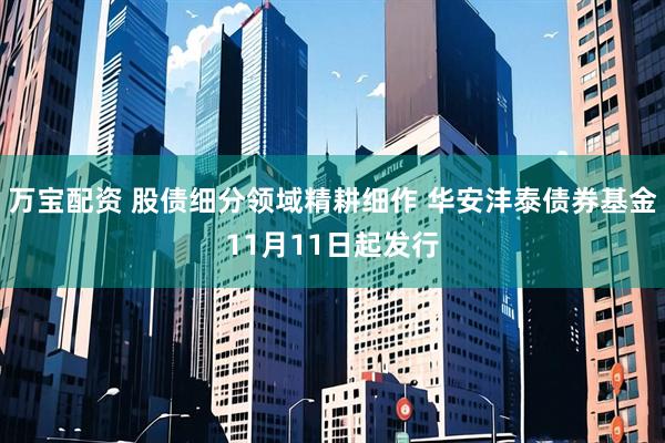 万宝配资 股债细分领域精耕细作 华安沣泰债券基金11月11日起发行
