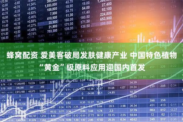 蜂窝配资 爱美客破局发肤健康产业 中国特色植物“黄金”级原料应用迎国内首发
